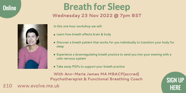 Breath for Sleep workshop booking now