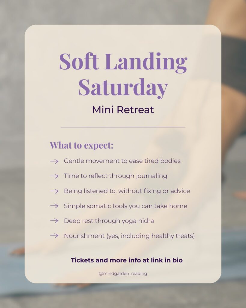 Unwind at Our Soft Landing Saturday Mini Retreat